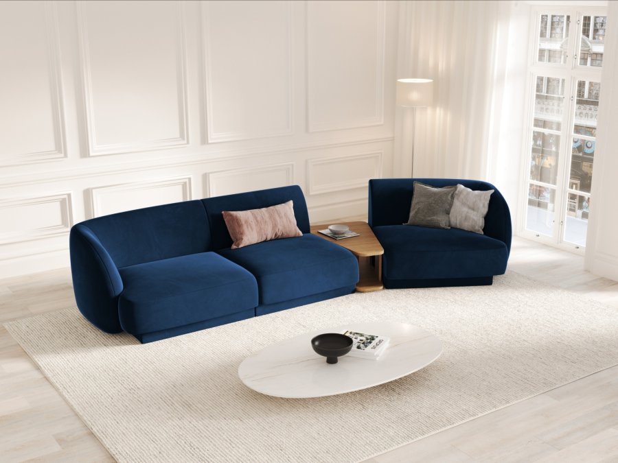 MICADONI  Velvet Right Modular Sofa, 