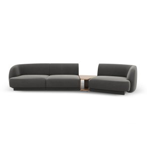 MICADONI  Velvet Right Modular Sofa, 