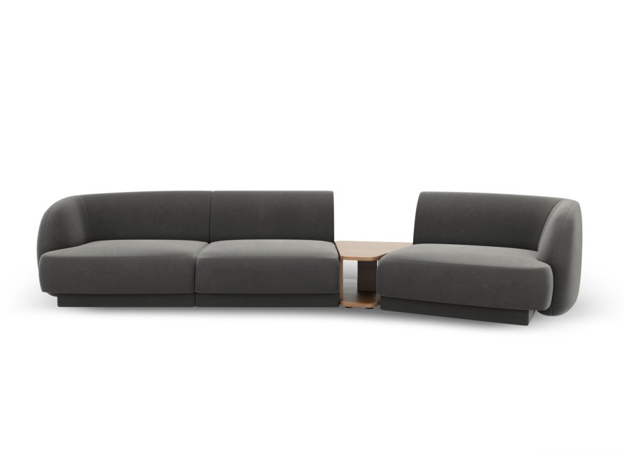 MICADONI  Velvet Right Modular Sofa, 