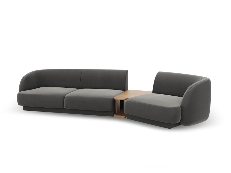 MICADONI  Velvet Right Modular Sofa, 