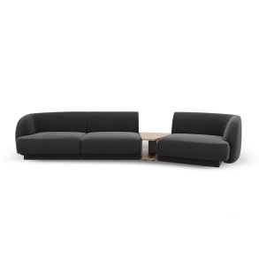MICADONI  Velvet Right Modular Sofa, 