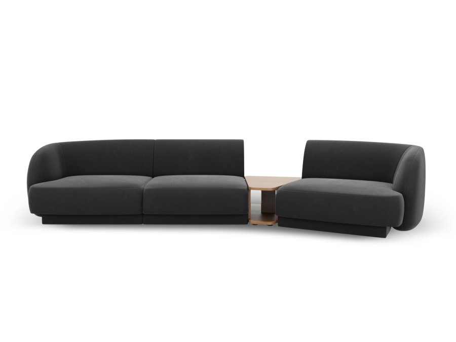 MICADONI  Velvet Right Modular Sofa, 