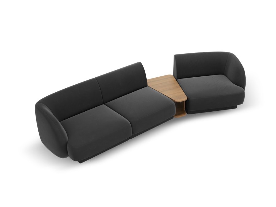 MICADONI  Velvet Right Modular Sofa, 