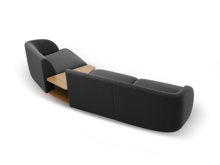 MICADONI  Velvet Right Modular Sofa, 