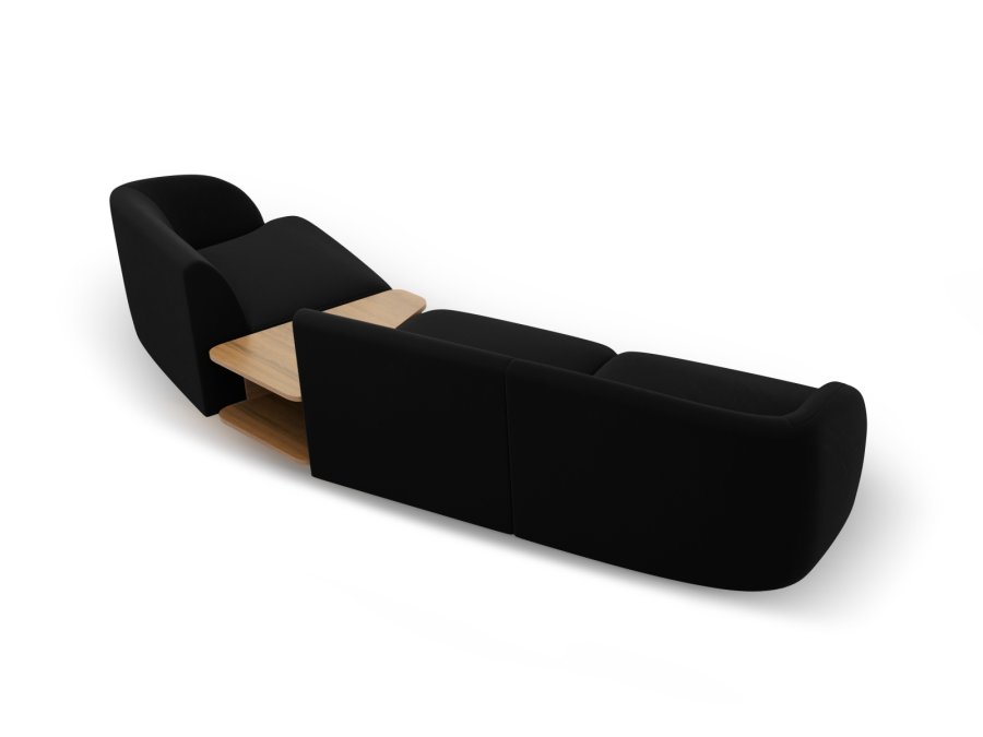 MICADONI  Velvet Right Modular Sofa, 