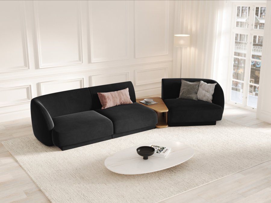MICADONI  Velvet Right Modular Sofa, 