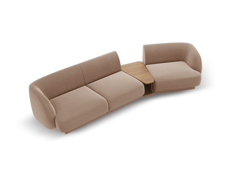 MICADONI  Velvet Right Modular Sofa, 