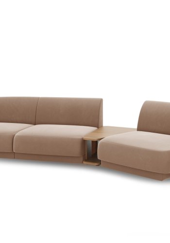 MICADONI  Velvet Right Modular Sofa, 