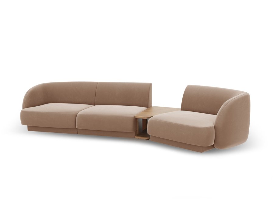 MICADONI  Velvet Right Modular Sofa, 