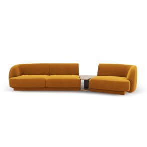 MICADONI  Velvet Right Modular Sofa, 