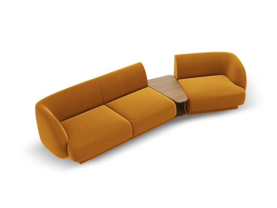 MICADONI  Velvet Right Modular Sofa, 