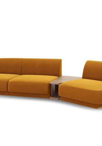 MICADONI  Velvet Right Modular Sofa, 
