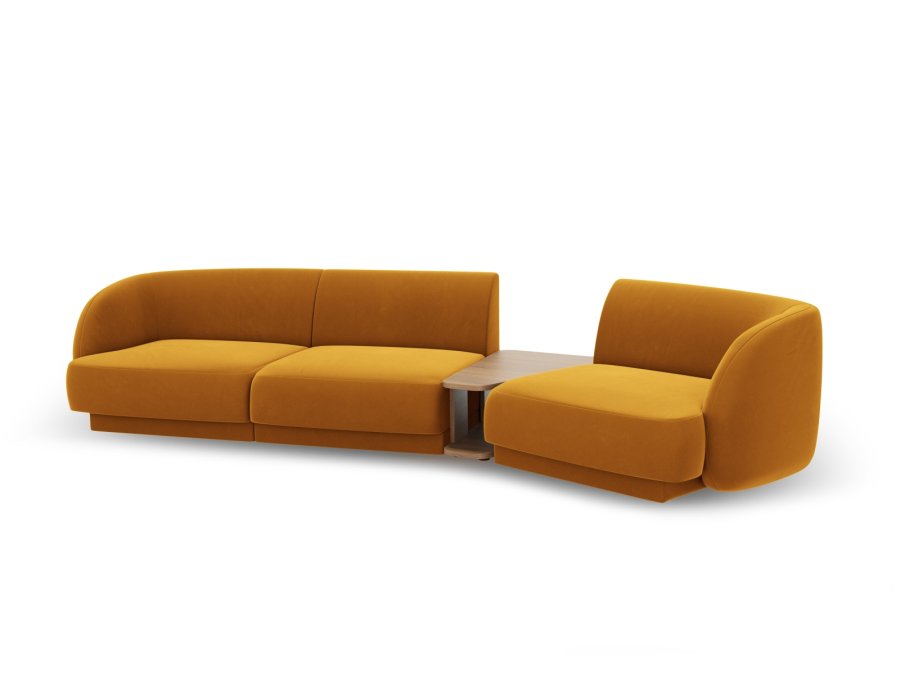 MICADONI  Velvet Right Modular Sofa, 