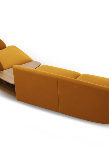 MICADONI  Velvet Right Modular Sofa, 