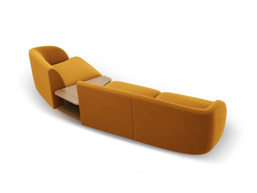 MICADONI  Velvet Right Modular Sofa, 