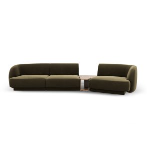 MICADONI  Velvet Right Modular Sofa, 