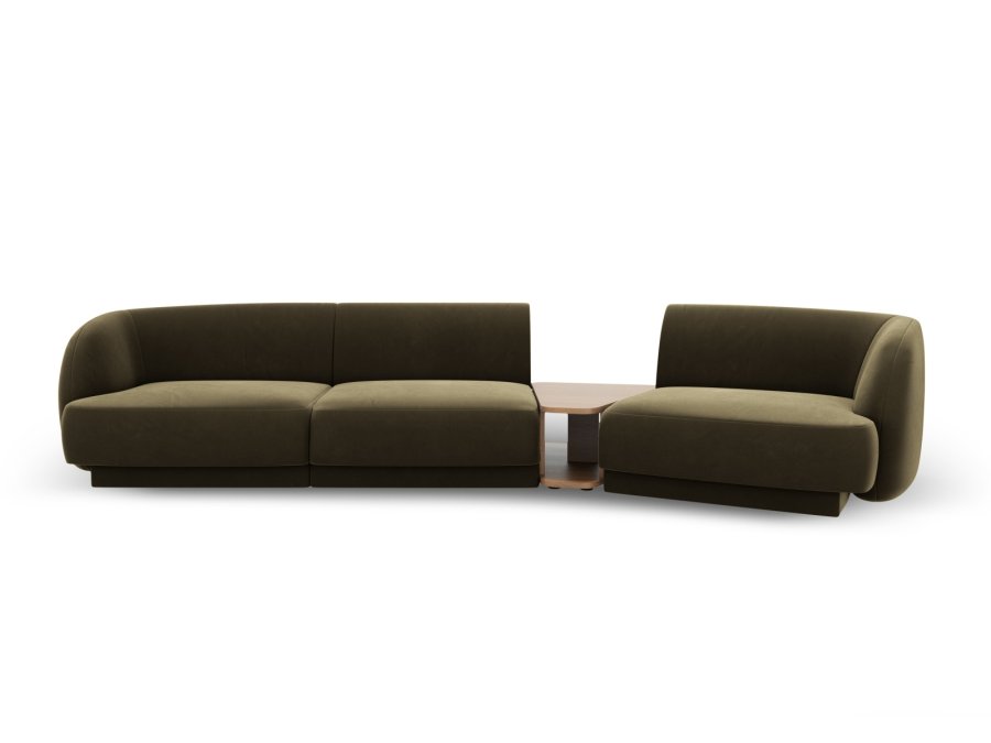 MICADONI  Velvet Right Modular Sofa, 