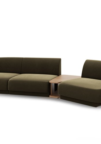 MICADONI  Velvet Right Modular Sofa, 