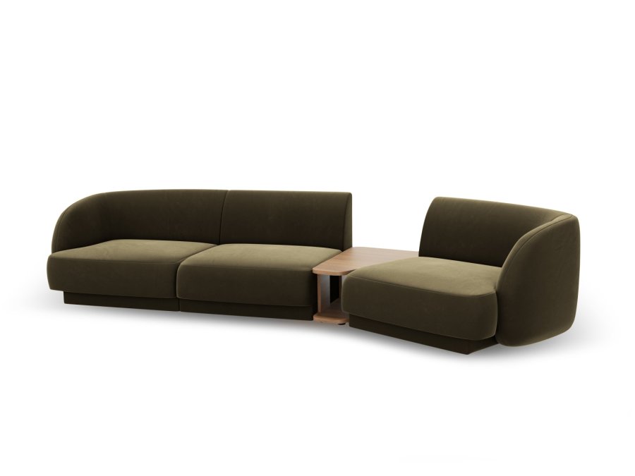 MICADONI  Velvet Right Modular Sofa, 
