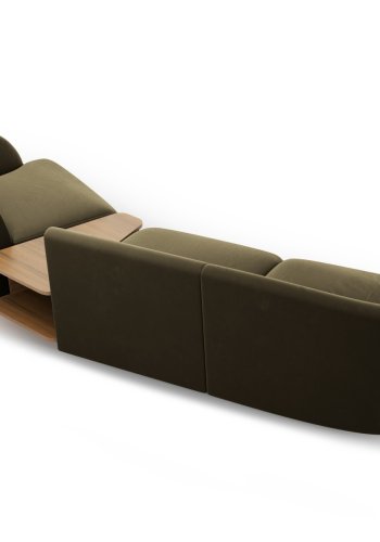 MICADONI  Velvet Right Modular Sofa, 