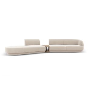 MICADONI  Velvet Left Modular Sofa, 