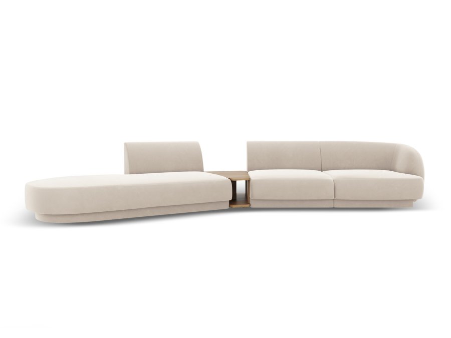 MICADONI  Velvet Left Modular Sofa, 
