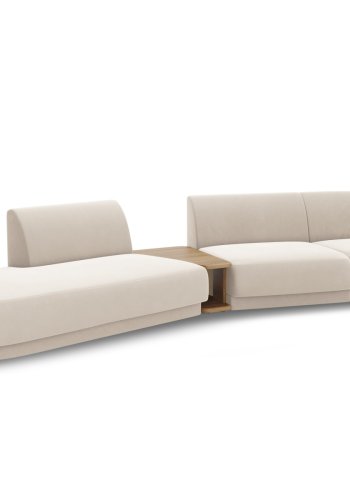 MICADONI  Velvet Left Modular Sofa, 