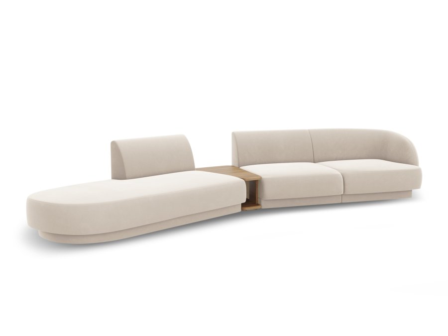 MICADONI  Velvet Left Modular Sofa, 