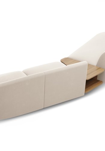 MICADONI  Velvet Left Modular Sofa, 