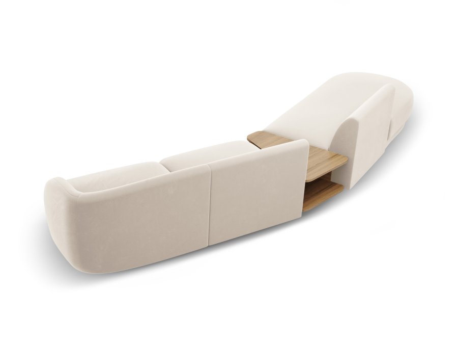 MICADONI  Velvet Left Modular Sofa, 