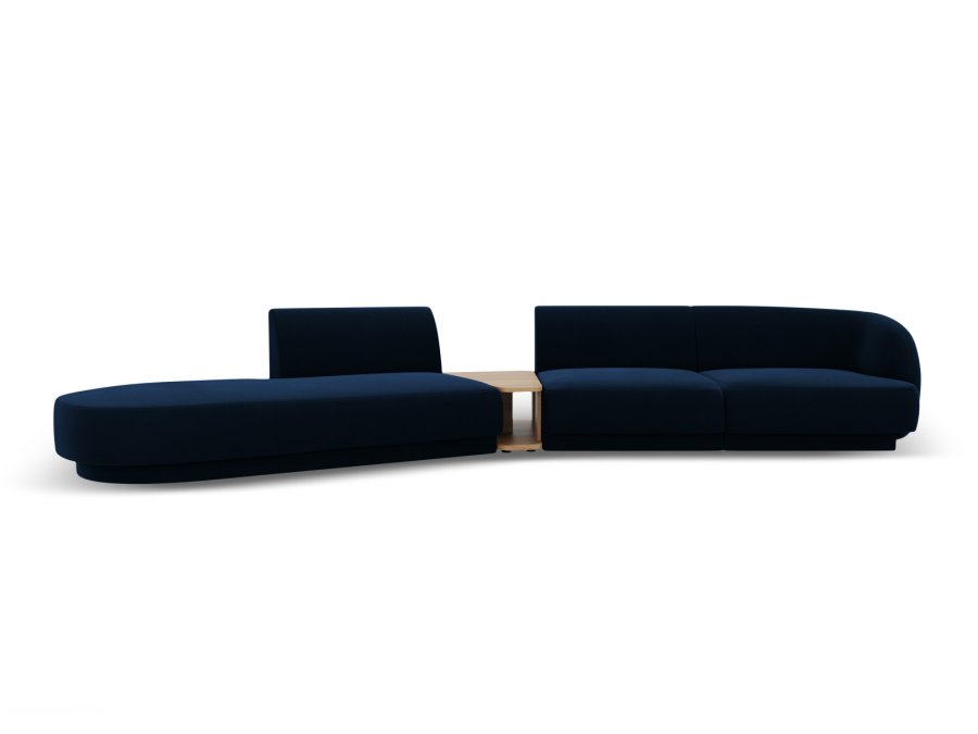 MICADONI  Velvet Left Modular Sofa, 