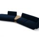 MICADONI  Velvet Left Modular Sofa, 