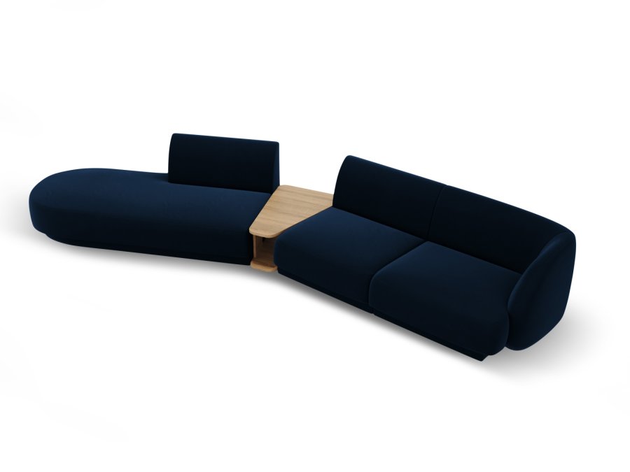 MICADONI  Velvet Left Modular Sofa, 