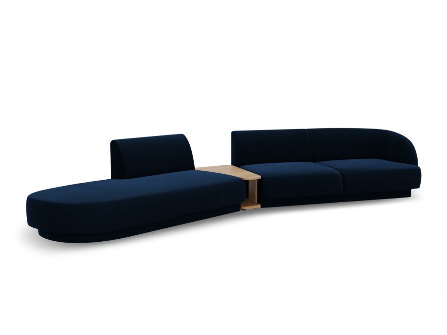 MICADONI  Velvet Left Modular Sofa, 