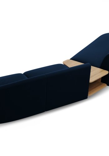 MICADONI  Velvet Left Modular Sofa, 