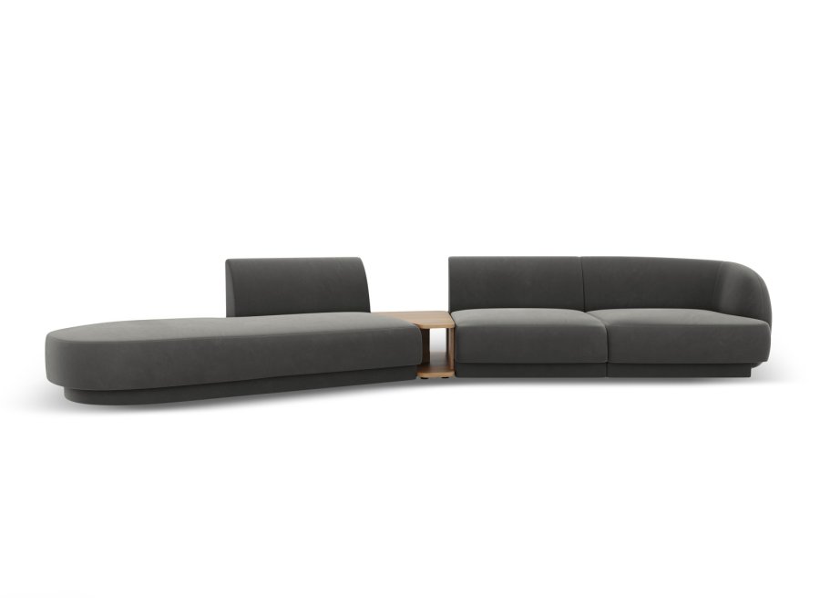 MICADONI  Velvet Left Modular Sofa, 