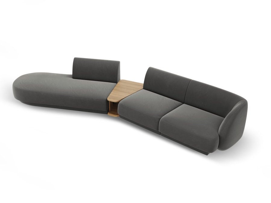 MICADONI  Velvet Left Modular Sofa, 