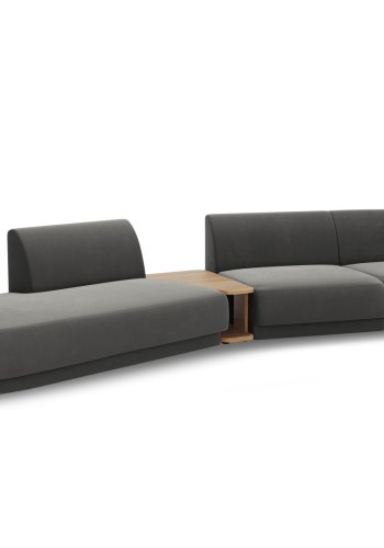 MICADONI  Velvet Left Modular Sofa, 