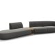 MICADONI  Velvet Left Modular Sofa, 