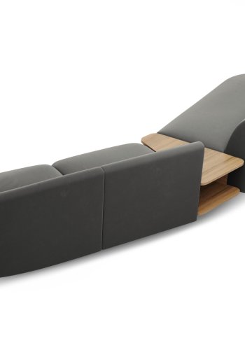 MICADONI  Velvet Left Modular Sofa, 