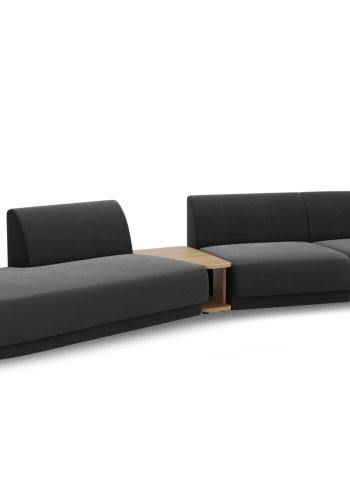 MICADONI  Velvet Left Modular Sofa, 