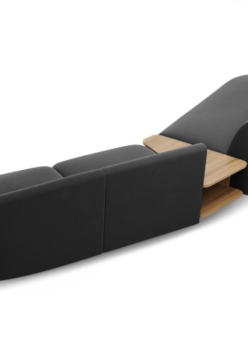 MICADONI  Velvet Left Modular Sofa, 