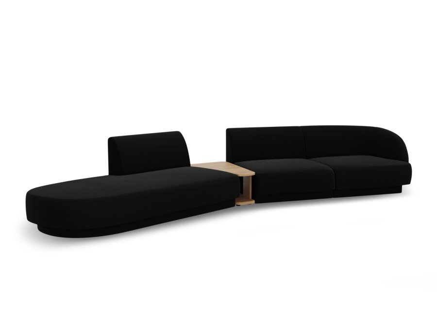 MICADONI  Velvet Left Modular Sofa, 