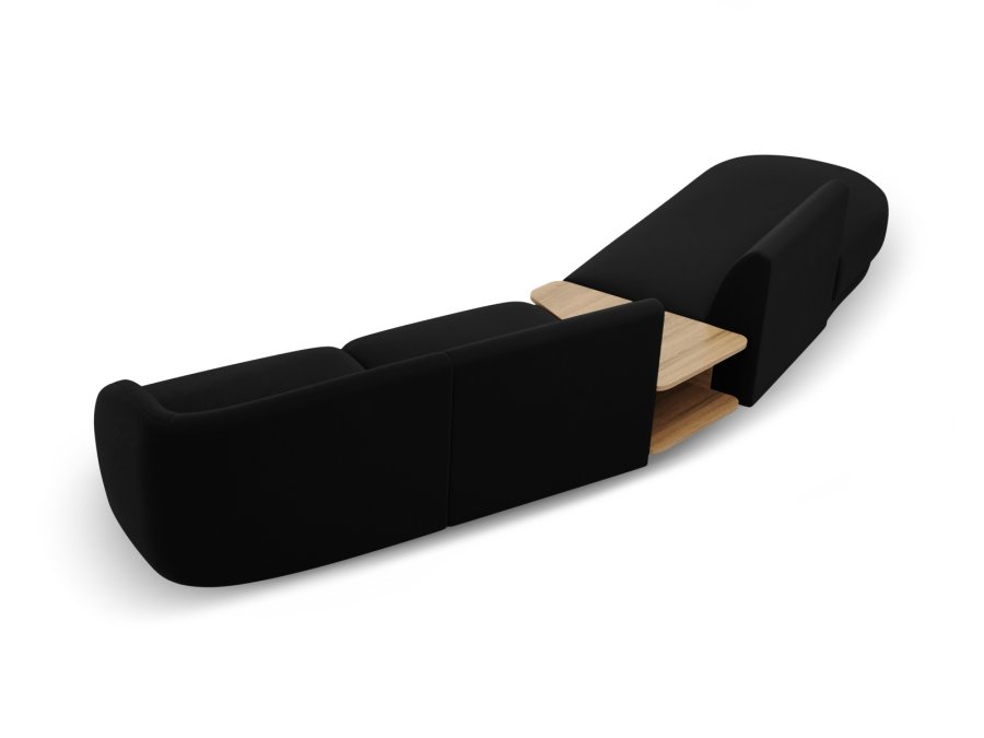 MICADONI  Velvet Left Modular Sofa, 