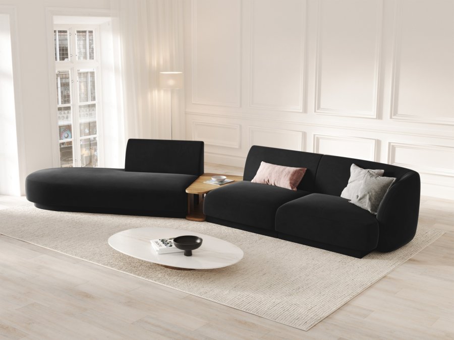 MICADONI  Velvet Left Modular Sofa, 