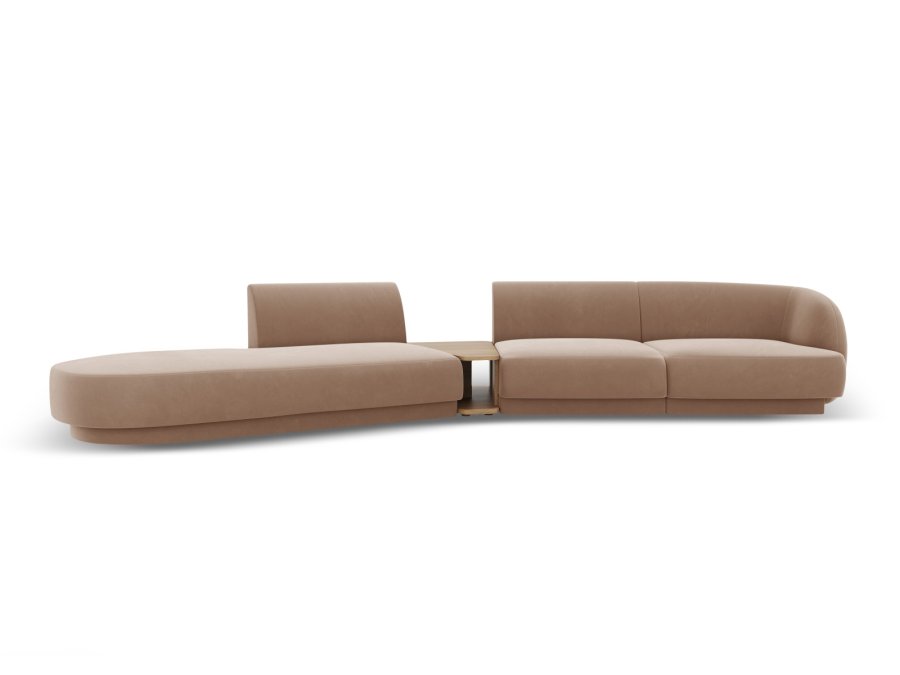 MICADONI  Velvet Left Modular Sofa, 