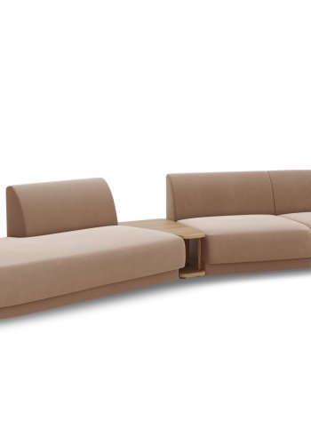 MICADONI  Velvet Left Modular Sofa, 