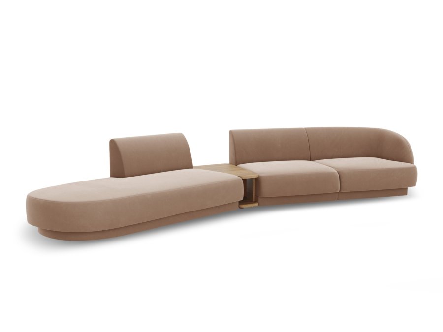 MICADONI  Velvet Left Modular Sofa, 
