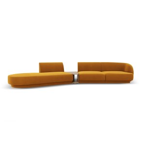 MICADONI  Velvet Left Modular Sofa, 