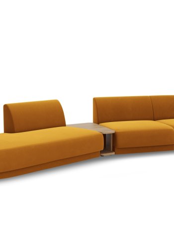 MICADONI  Velvet Left Modular Sofa, 